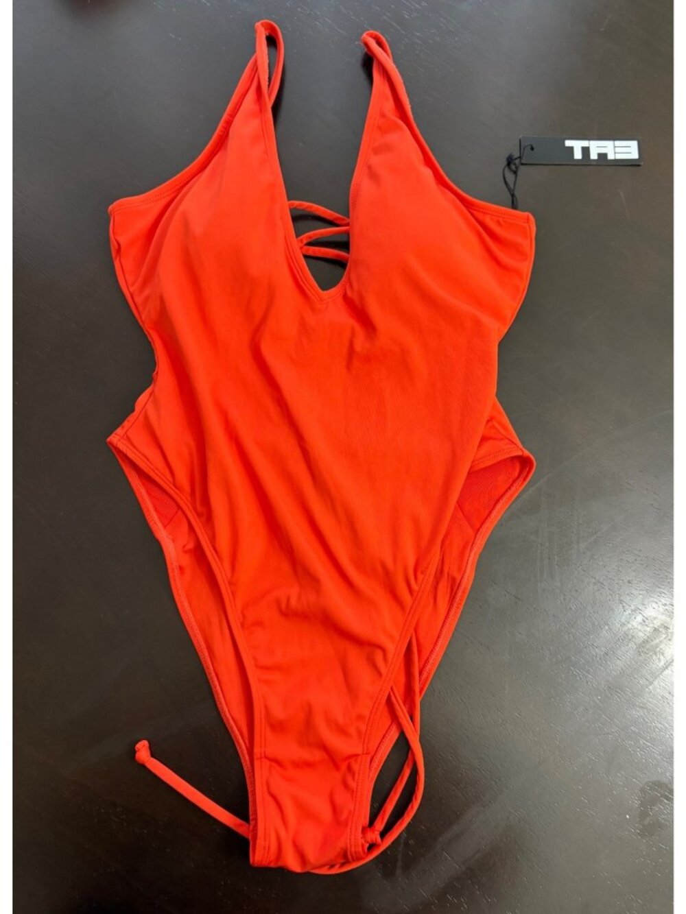 NEW TA3 Plungey Shaping One-Piece Swimsuit Fire Burnt Orange Swim Medium Sexy